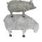 Grey Polystone Sculpture, Stacking Animals 12" x 9" x 4"